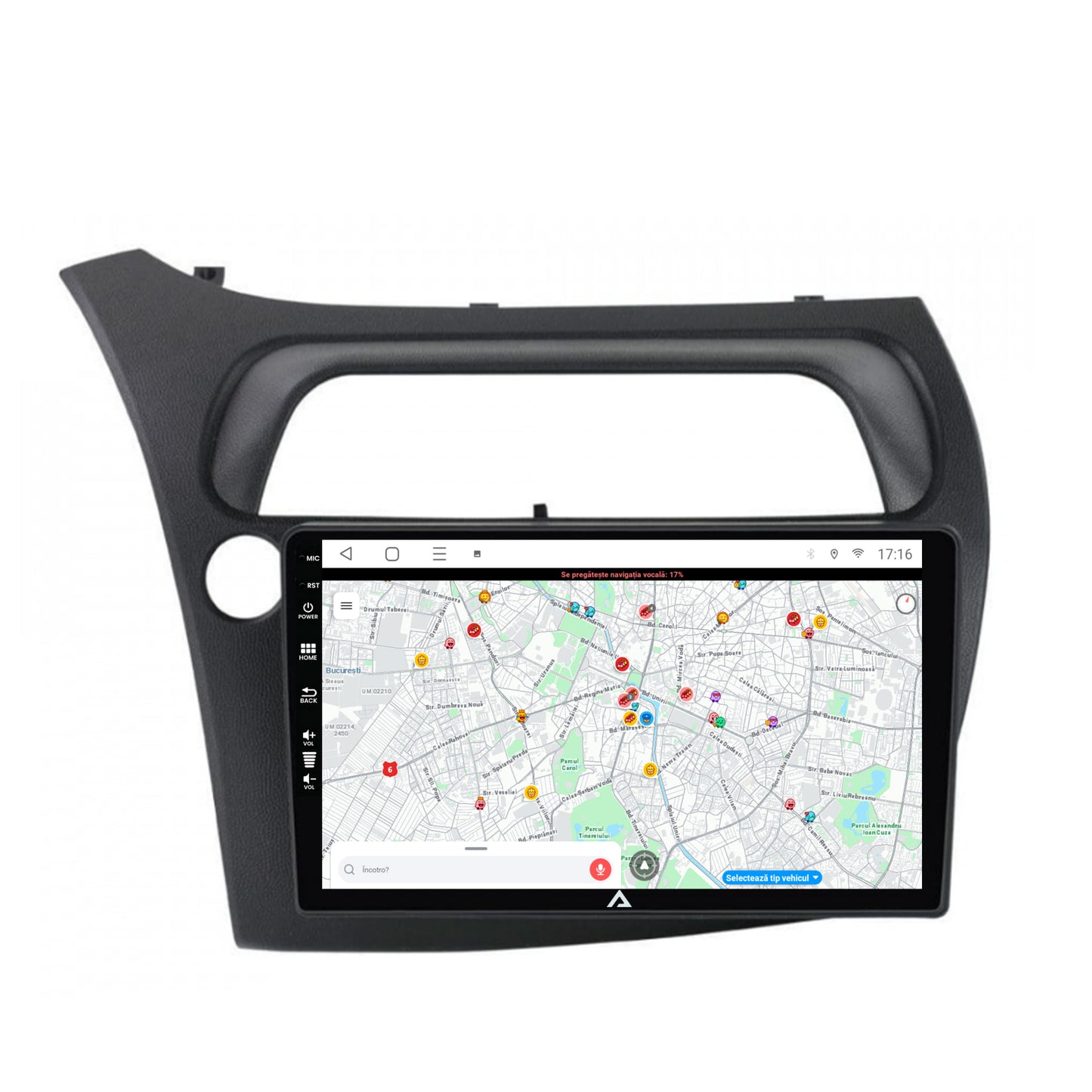 Navigatie Honda Civic Hatchback (2006-2011), Android, P-Octacore / 2GB RAM + 32GB ROM, 9 Inch - AD-BGP9002+AD-BGRKIT020