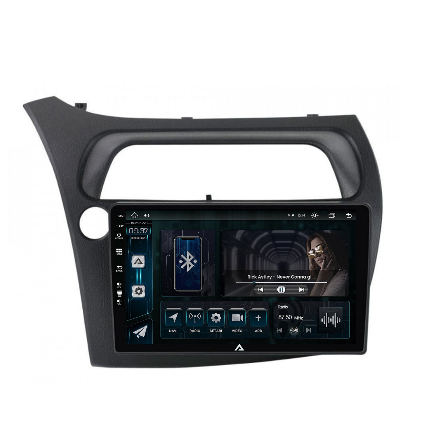 Navigatie Honda Civic Hatchback (2006-2011), Android, Z-Octacore / 8GB RAM + 256GB ROM, 9 Inch - AD-BGZ9008+AD-BGRKIT020