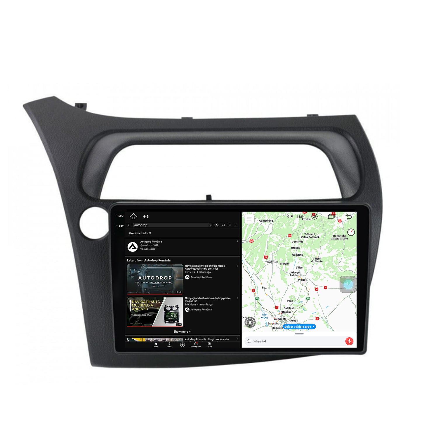 Navigatie Honda Civic Hatchback (2006-2011), Android, X-Octacore / 8GB RAM + 256GB ROM, 9.5 Inch - AD-BGX9008+AD-BGRKIT020