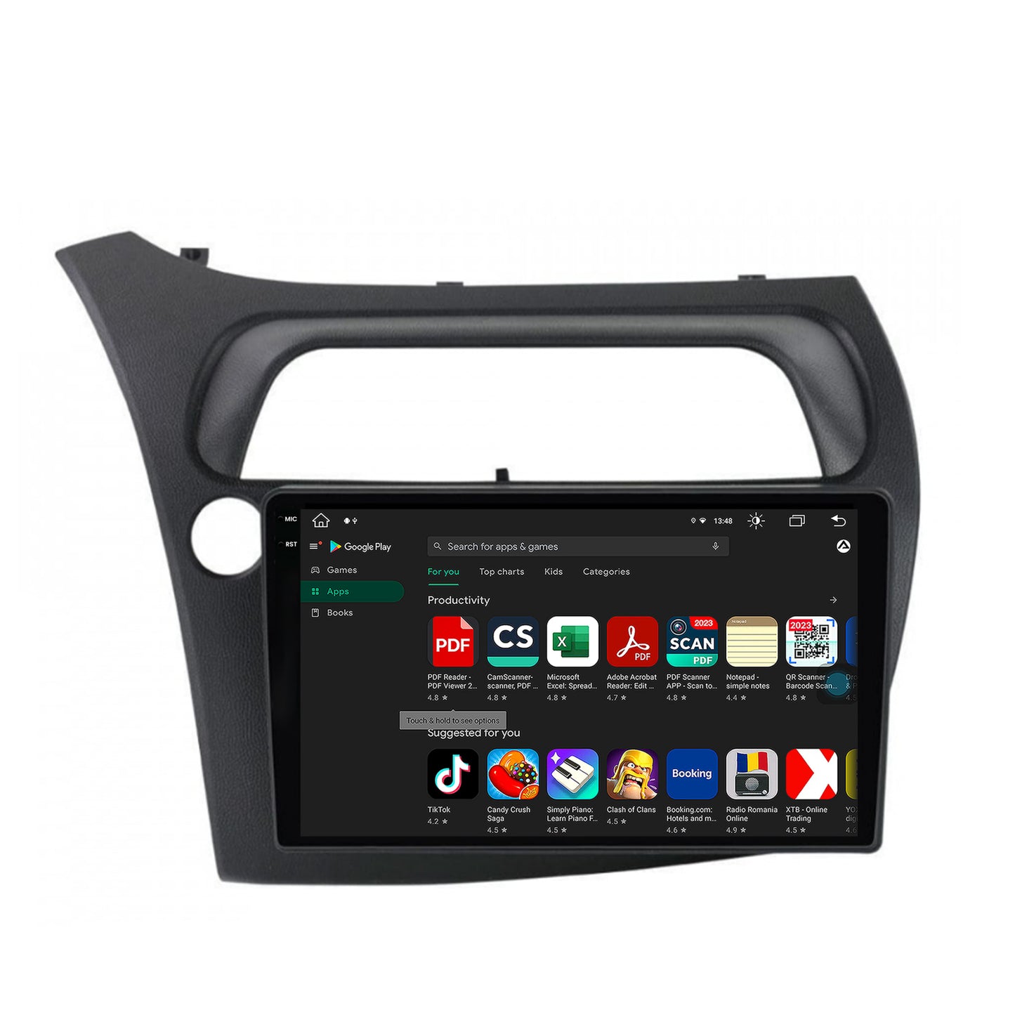 Navigatie Honda Civic Hatchback (2006-2011), Android, X-Octacore / 8GB RAM + 256GB ROM, 9.5 Inch - AD-BGX9008+AD-BGRKIT020