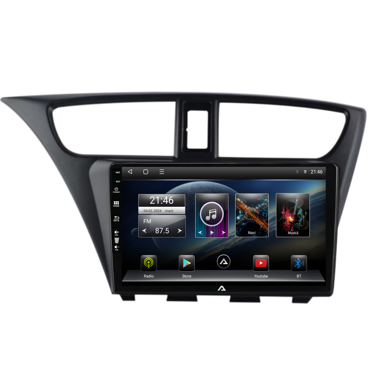 Navigatie Honda Civic Hatchback (2012-2015), Android, E-Octacore / 2GB RAM + 32GB ROM, 9 Inch - AD-BGE9002+AD-BGRKIT019