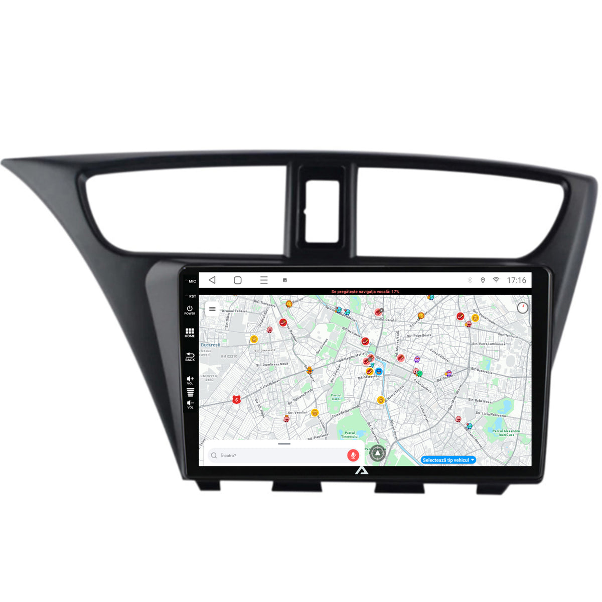 Navigatie Honda Civic Hatchback (2012-2015), Android, P-Octacore / 2GB RAM + 32GB ROM, 9 Inch - AD-BGP9002+AD-BGRKIT019