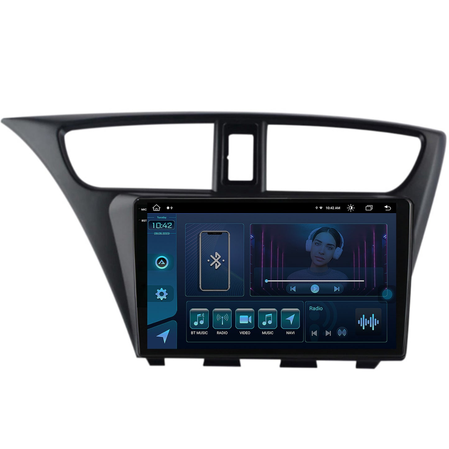 Navigatie Honda Civic Hatchback (2012-2015), Android, X-Octacore / 8GB RAM + 256GB ROM, 9.5 Inch - AD-BGX9008+AD-BGRKIT019