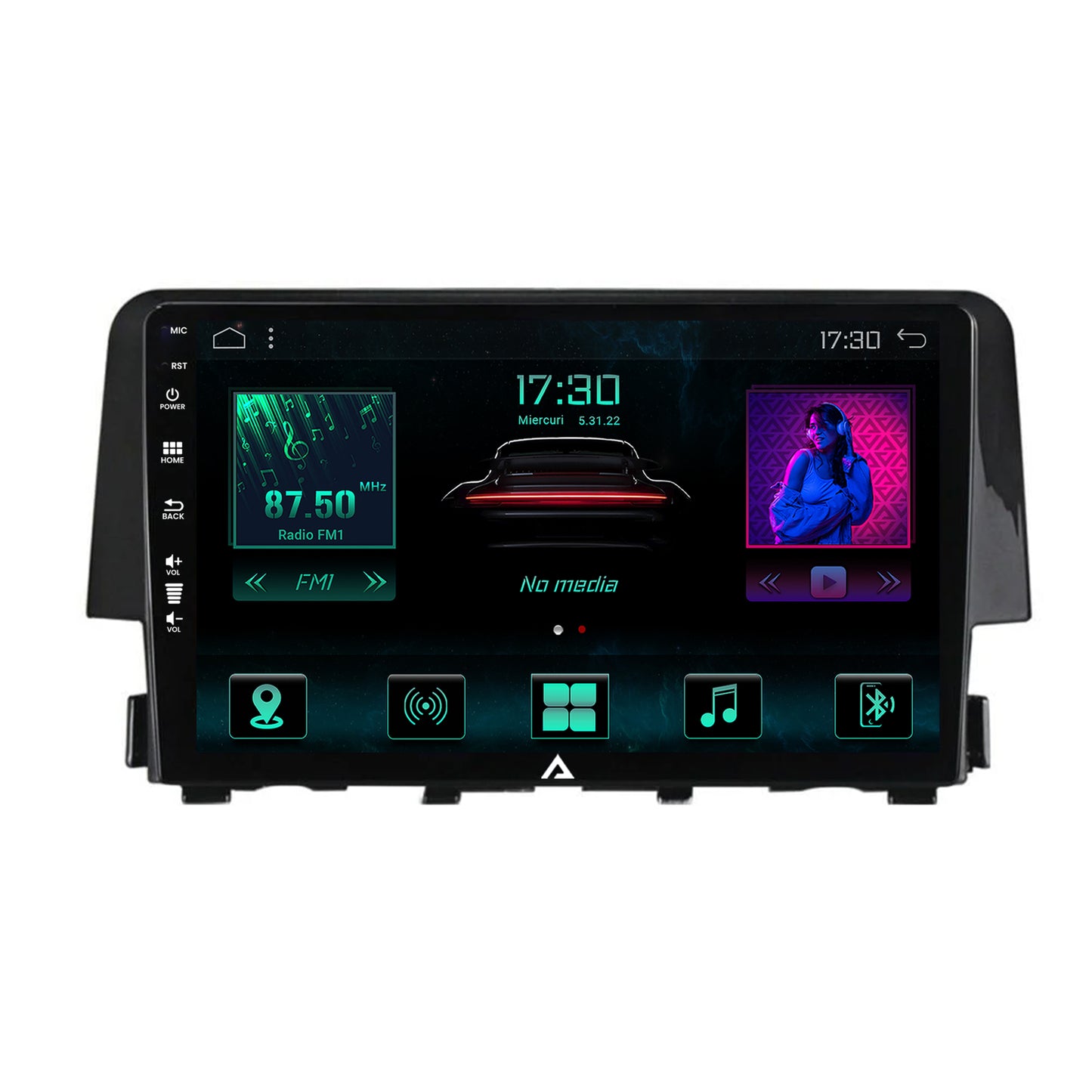 Navigatie Honda Civic X / Sedan (2015-2021), Android, A-Octacore / 4GB RAM + 64GB ROM, 9 Inch - AD-BGA9004+AD-BGRKIT004