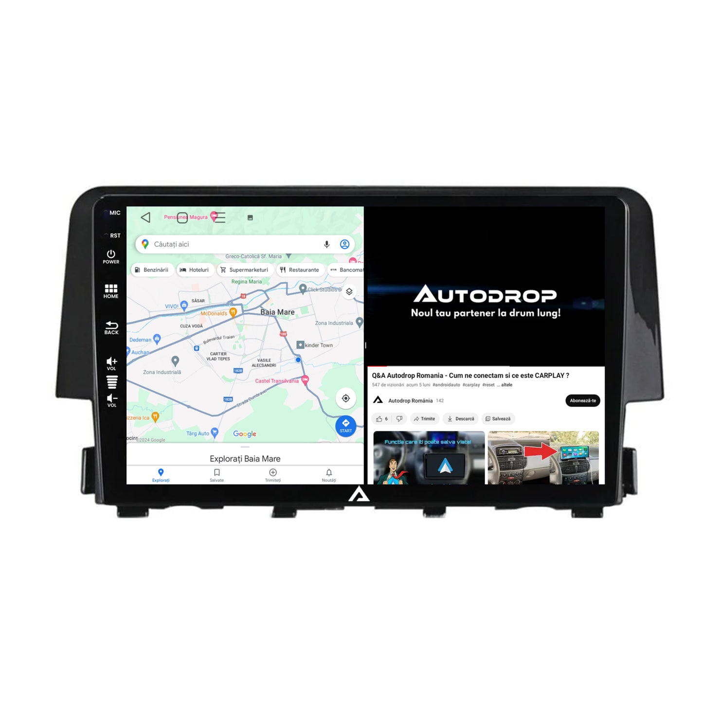 Navigatie Honda Civic X / Sedan (2015-2021), Android, P-Octacore / 2GB RAM + 32GB ROM, 9 Inch - AD-BGP9002+AD-BGRKIT004