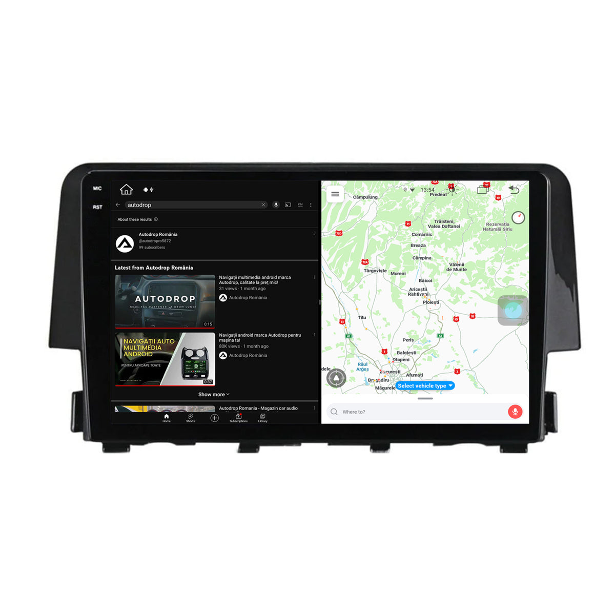 Navigatie Honda Civic X / Sedan (2015-2021), Android, V-Octacore / 4GB RAM + 64GB ROM, 9.5 Inch - AD-BGV9004+AD-BGRKIT004