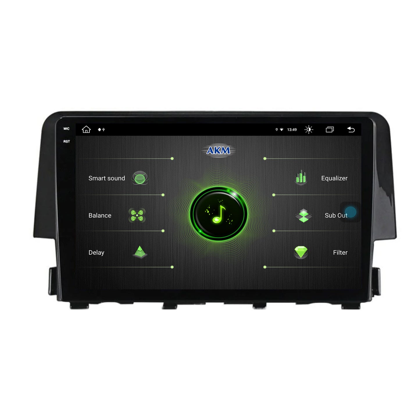 Navigatie Honda Civic X / Sedan (2015-2021), Android, V-Octacore / 4GB RAM + 64GB ROM, 9.5 Inch - AD-BGV9004+AD-BGRKIT004