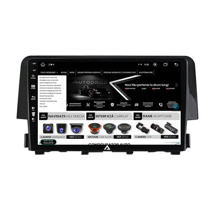 Navigatie Honda Civic X / Sedan (2015-2021), Android, Z-Octacore / 8GB RAM + 256GB ROM, 9 Inch - AD-BGZ9008+AD-BGRKIT004