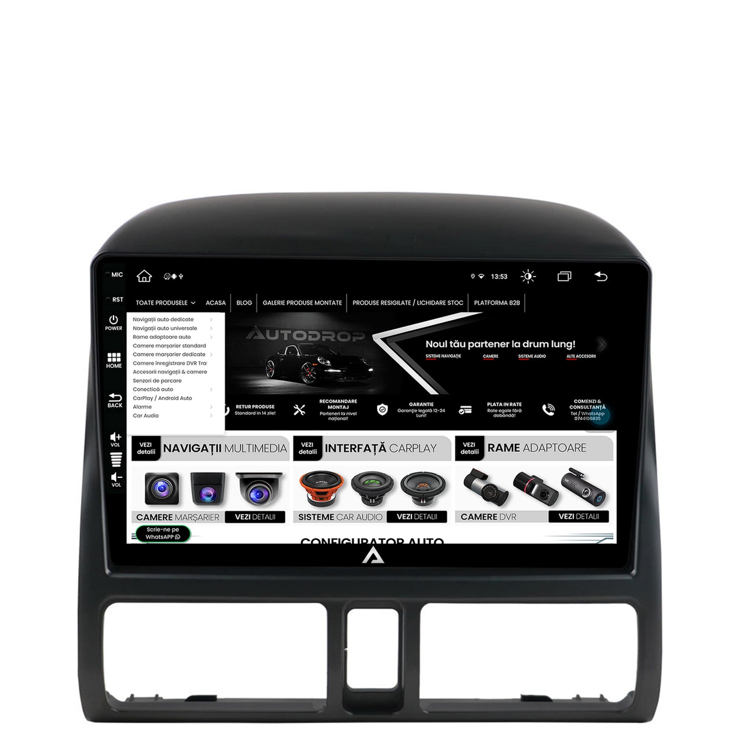 Navigatie Honda CRV (1998-2005), Android, Z-Octacore / 8GB RAM + 256GB ROM, 9 Inch - AD-BGZ9008+AD-BGRKIT017