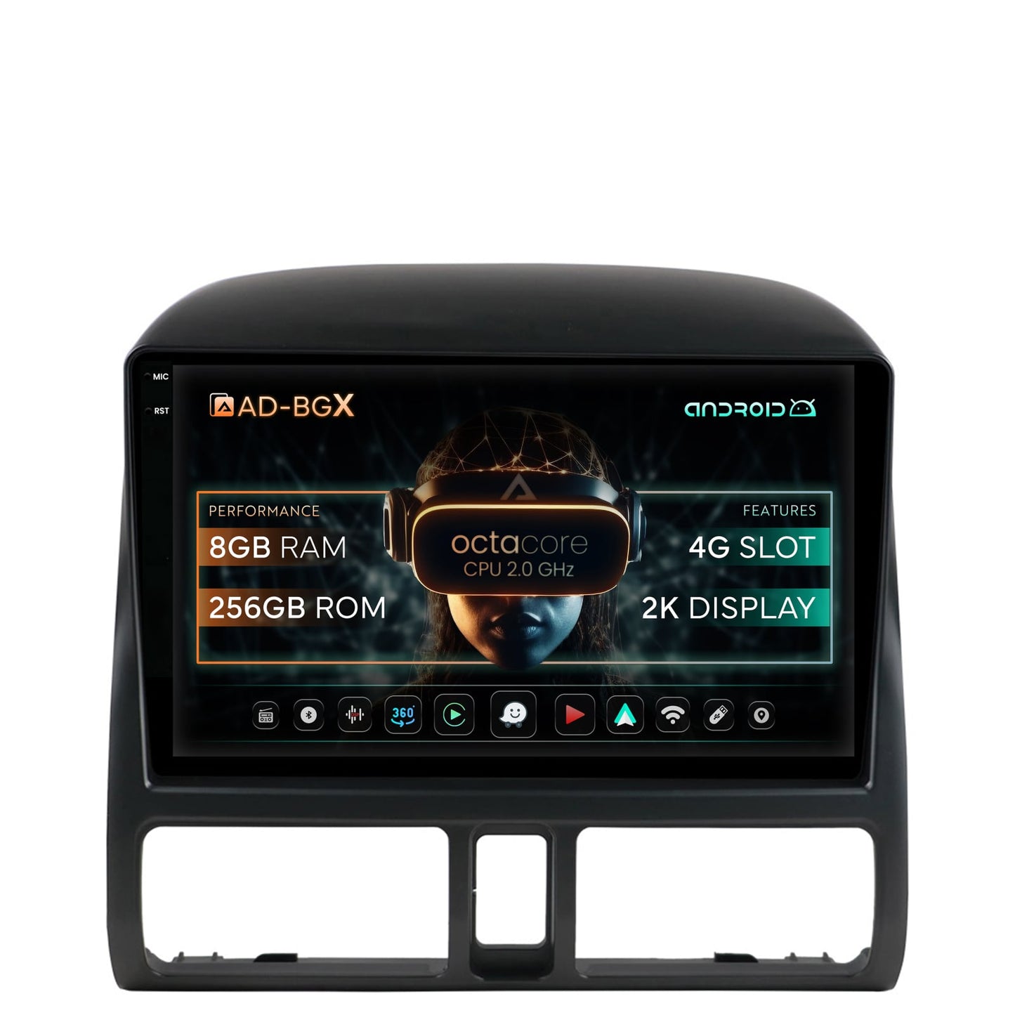 Navigatie Honda CRV (1998-2005), Android, X-Octacore / 8GB RAM + 256GB ROM, 9.5 Inch - AD-BGX9008+AD-BGRKIT017