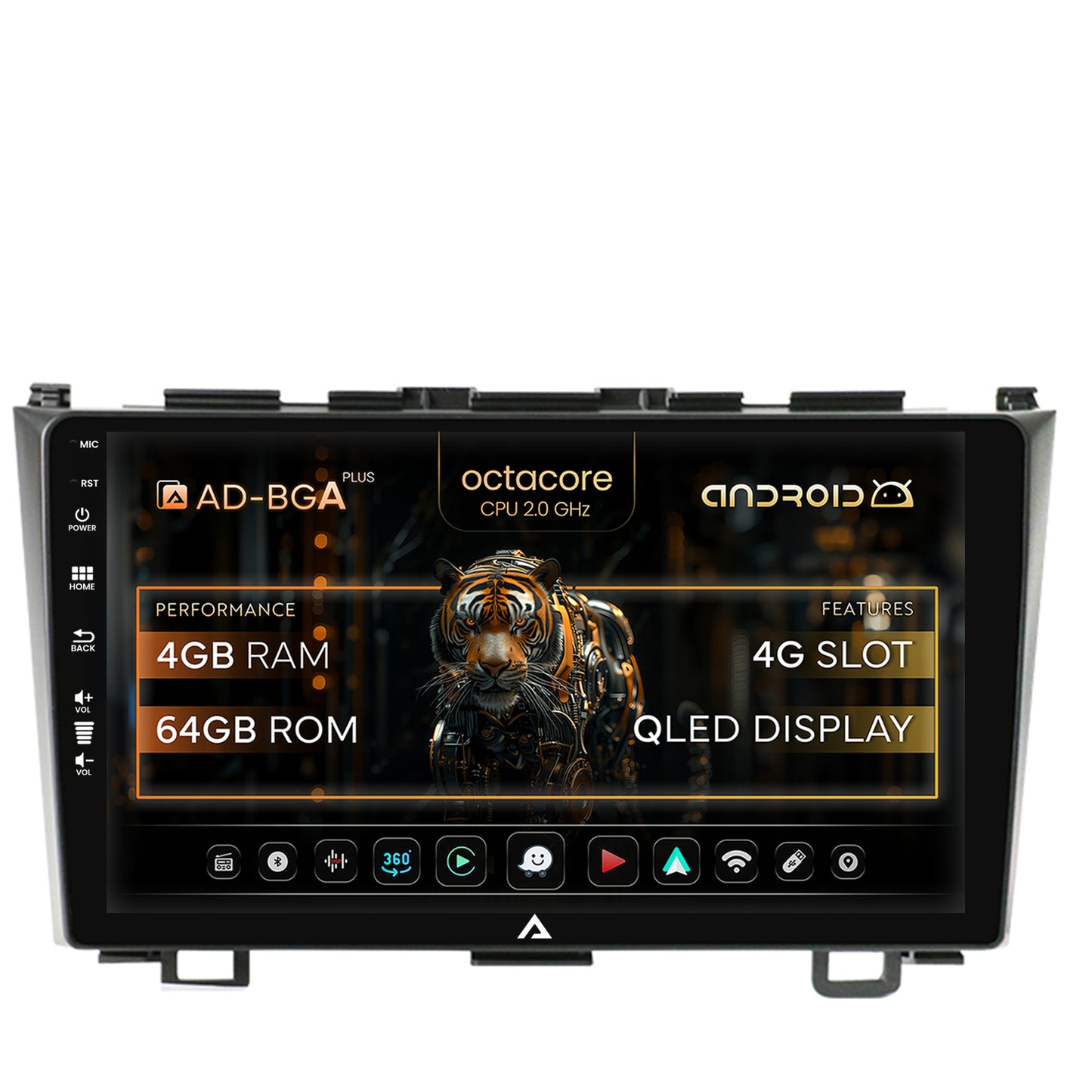 Navigatie Honda CRV (2006-2012), Android, A-Octacore / 4GB RAM + 64GB ROM, 9 Inch - AD-BGA9004+AD-BGRKIT006