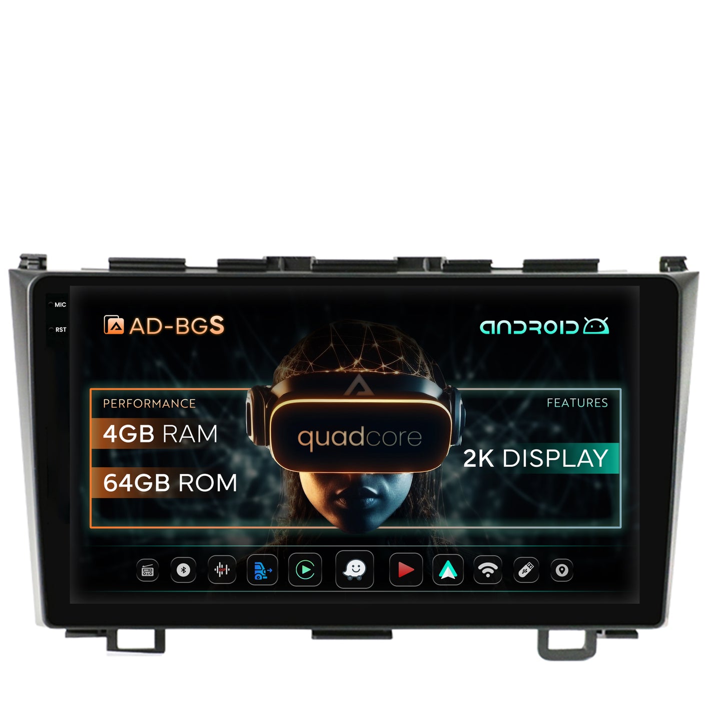 Navigatie Honda CRV (2006-2012), Android, V-Octacore / 4GB RAM + 64GB ROM, 9.5 Inch - AD-BGV9004+AD-BGRKIT006