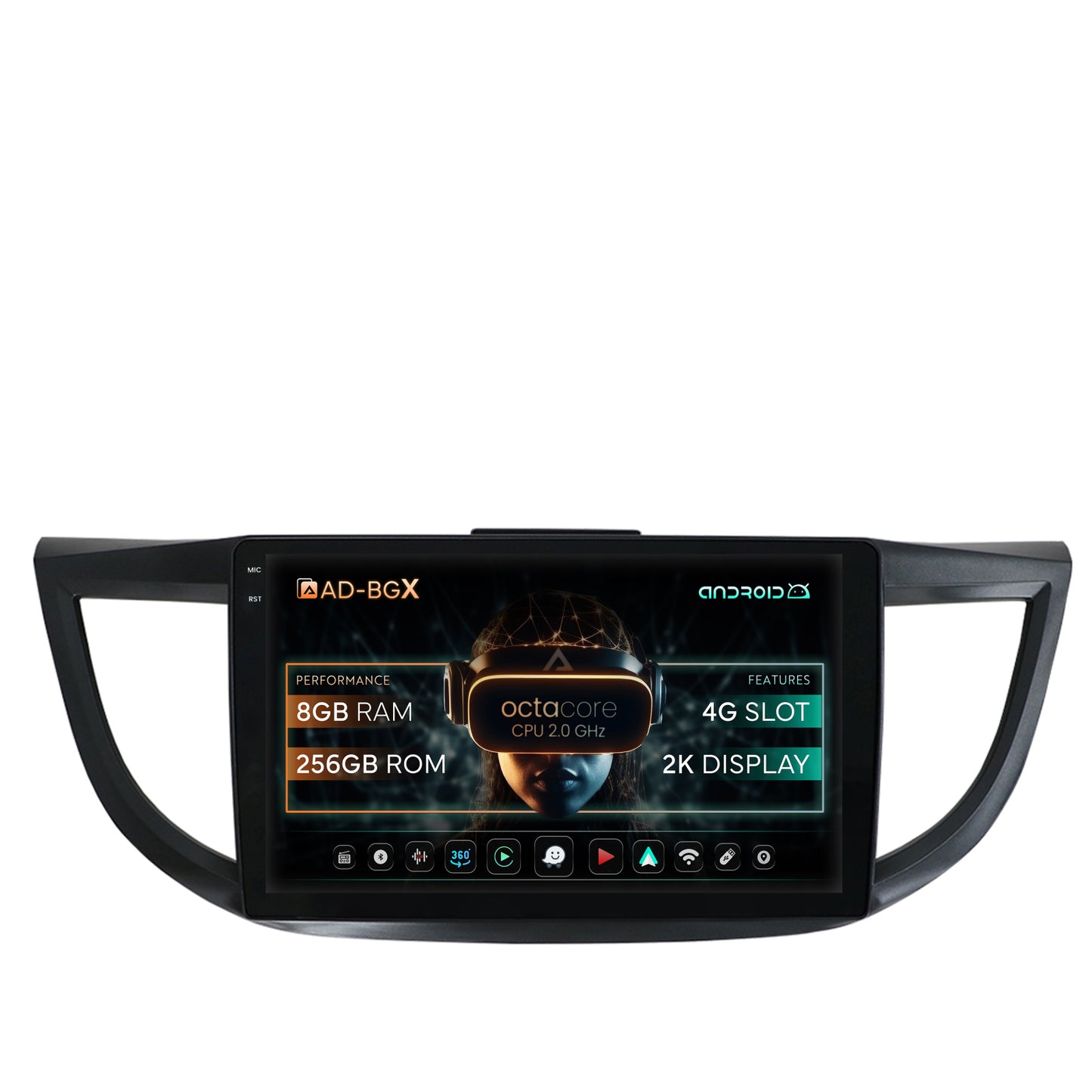Navigatie Honda CRV (2011-2016), Android, X-Octacore / 8GB RAM + 256GB ROM, 9.5 Inch - AD-BGX9008+AD-BGRKIT003
