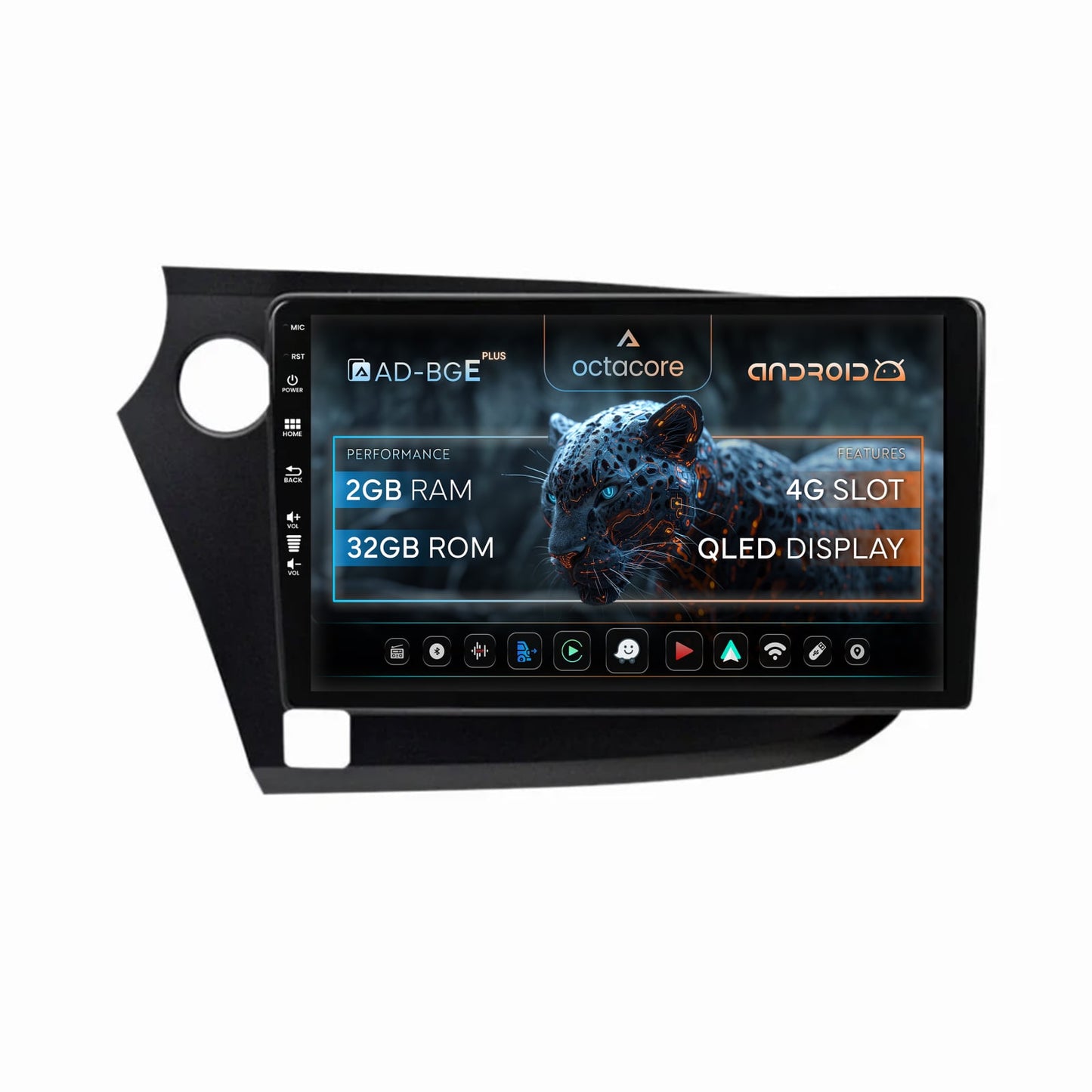 Navigatie Honda Insight (2009-2014), Android, E-Octacore / 2GB RAM + 32GB ROM, 9 Inch - AD-BGE9002+AD-BGRKIT009