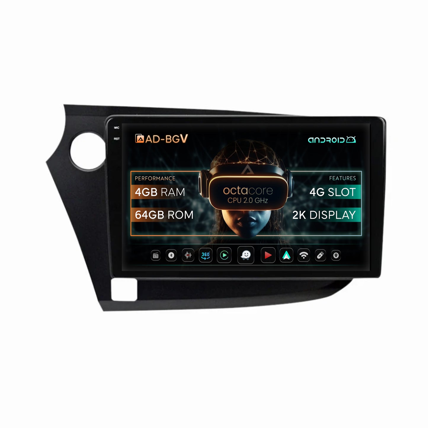 Navigatie Honda Insight (2009-2014), Android, V-Octacore / 4GB RAM + 64GB ROM, 9Inch - AD-BGV9004+AD-BGRKIT009