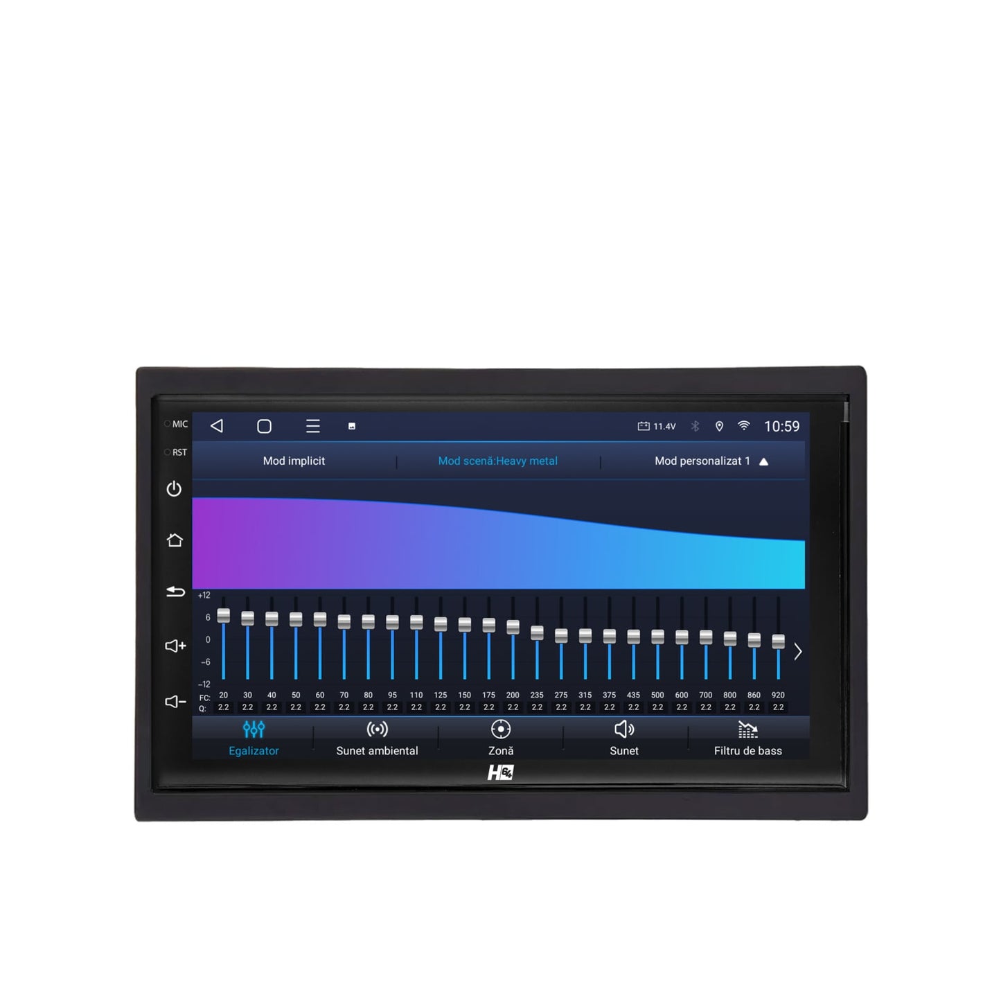 Navigatie HUB64 2DIN Universal, 4GB RAM, Android, Octacore, Slot Sim 4G, DSP, GPS, Wi-FI, Carplay, Android Auto, USB, Bluetooth, Waze, Touchscreen, 7 inch