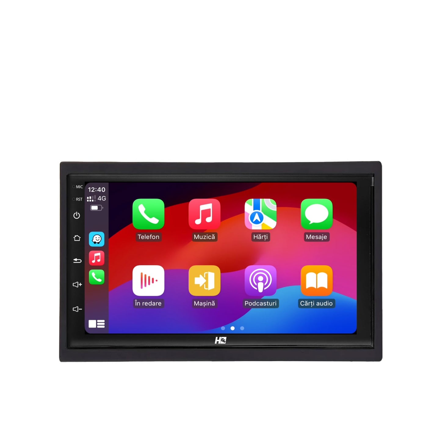 Navigatie HUB64 2DIN Universal, 4GB RAM, Android, Octacore, Slot Sim 4G, DSP, GPS, Wi-FI, Carplay, Android Auto, USB, Bluetooth, Waze, Touchscreen, 7 inch