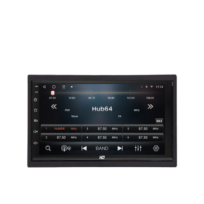 Navigatie HUB64 2DIN Universal, 4GB RAM, Android, Quadcore, DSP, GPS, Wi-FI, Carplay, Android Auto, USB, Bluetooth, Waze, Touchscreen, 7 inch