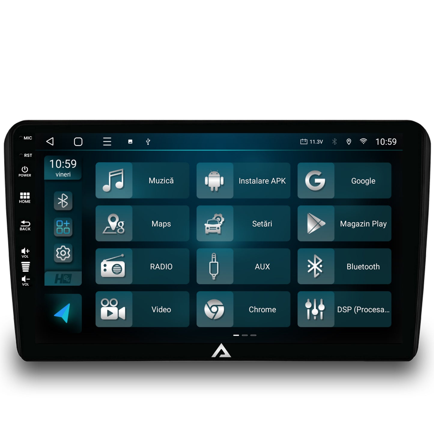 Navigatie HUB64 Audi A3, 6GB RAM, Android, Octacore, Slot Sim 4G, DSP, GPS, Wi-FI, Carplay, Android Auto, USB, Bluetooth, Waze, Touchscreen, 9 Inch