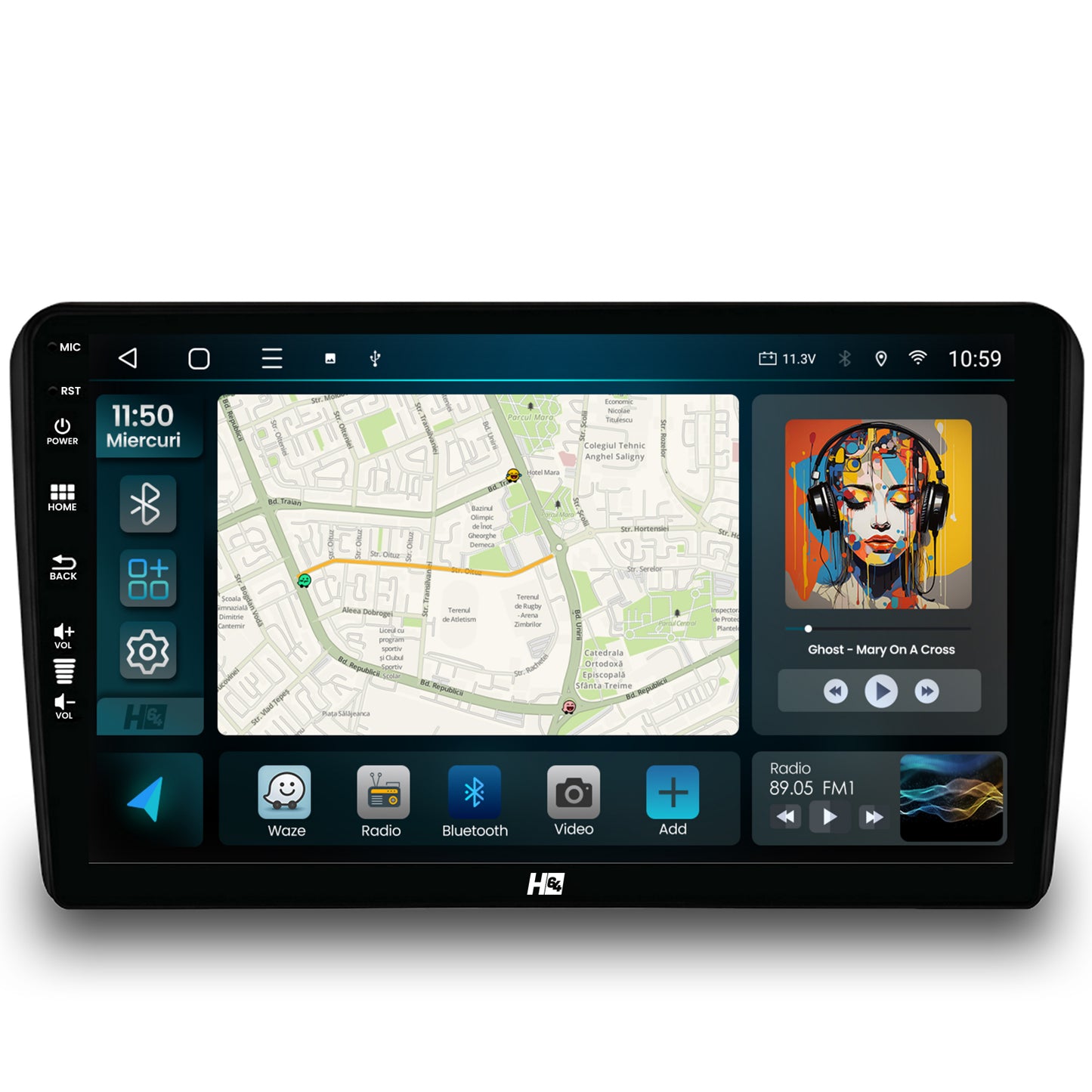 Navigatie HUB64 Audi A3/ S3/ RS3, 2GB RAM, Android, GPS, Wi-FI, Carplay, Android Auto, USB, Bluetooth, Radio, Waze, Touchscreen, 9 inch