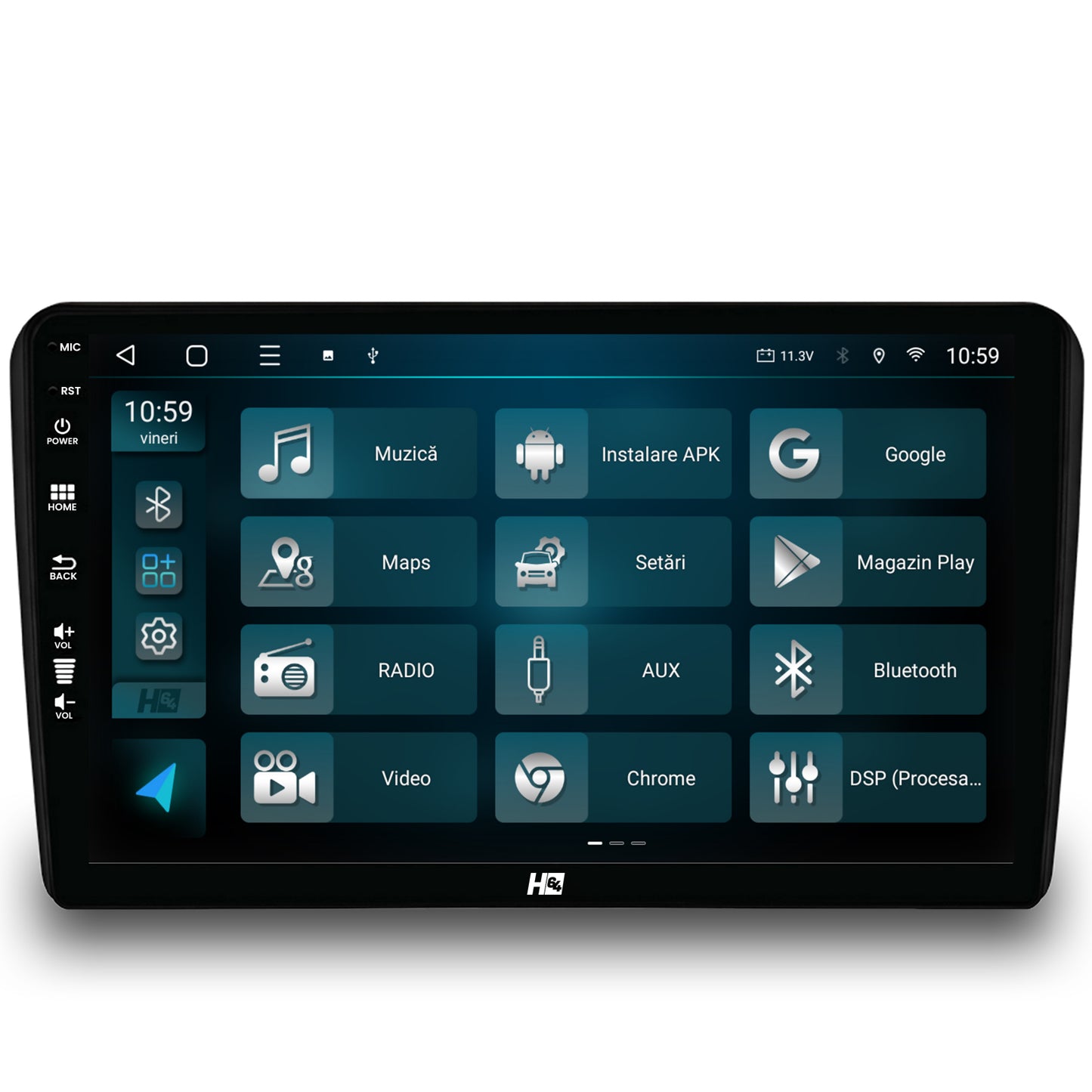 Navigatie HUB64 Audi A3/ S3/ RS3, 8GB RAM, Android, Octacore, Slot Sim 4G, DSP, GPS, Wi-FI, Carplay, Android Auto, USB, Bluetooth, Waze, Touchscreen, 9 Inch