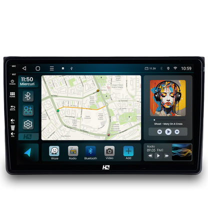 Navigatie HUB64 Audi A4(B6/B7) / Seat Exeo, 2GB RAM, Android, GPS, Wi-FI, Carplay, Android Auto, USB, Bluetooth, Radio, Waze, Touchscreen, 9 inch