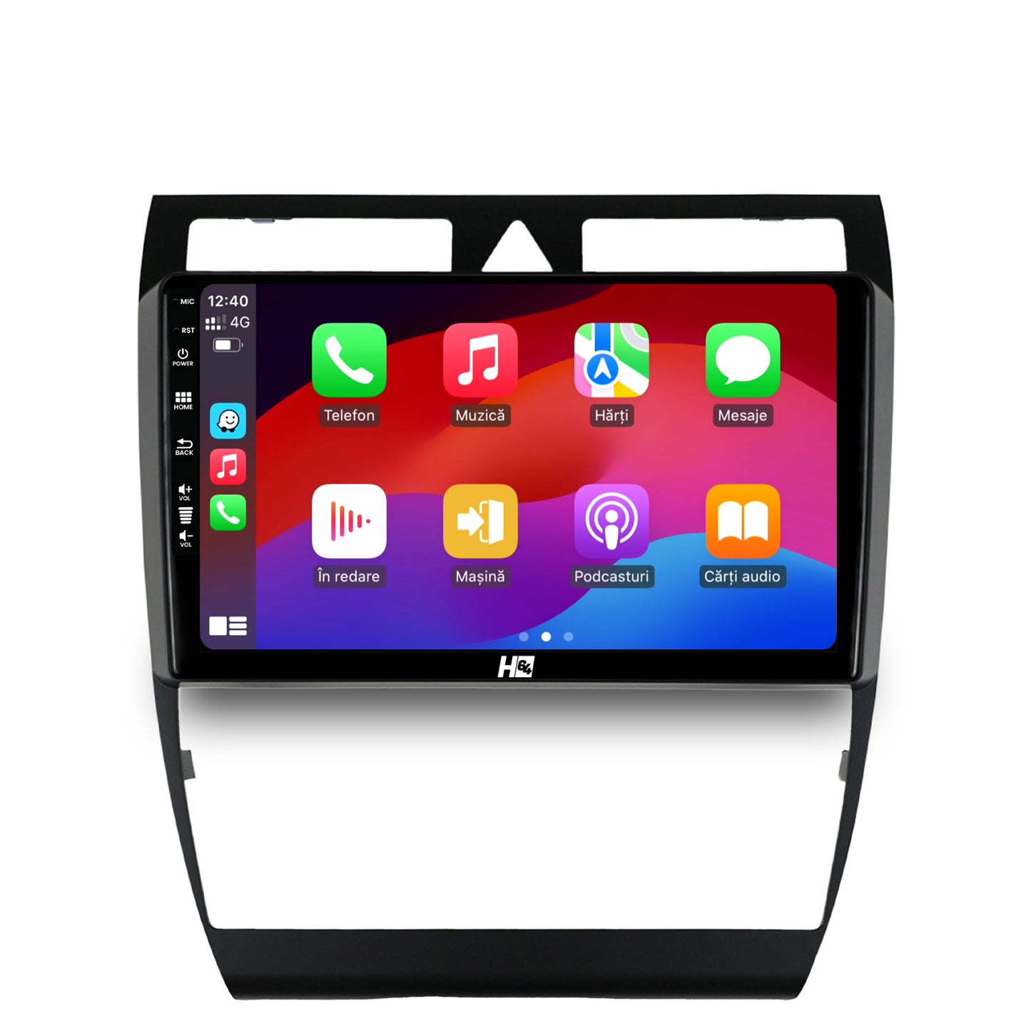 Navigatie HUB64 Audi A6 (1999-2004), 2GB RAM, Android, GPS, Wi-FI, Carplay, Android Auto, USB, Bluetooth, Radio, Waze, Touchscreen, 9 inch