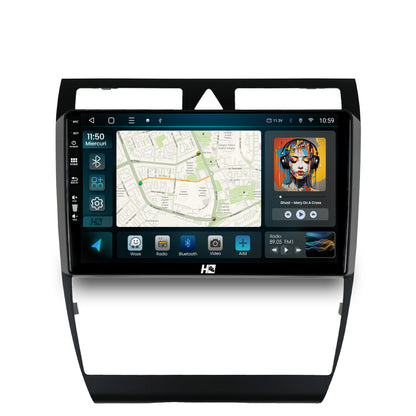 Navigatie HUB64 Audi A6 (1999-2004), 4GB RAM, Android, Octacore, Slot Sim 4G, DSP, GPS, Wi-FI, Carplay, Android Auto, USB, Bluetooth, Waze, Touchscreen, 9 inch