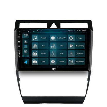 Navigatie HUB64 Audi A6 (1999-2004), 4GB RAM, Android, Quadcore, DSP, GPS, Wi-FI, Carplay, Android Auto, USB, Bluetooth, Waze, Touchscreen, 9 inch