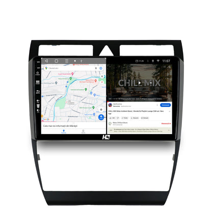Navigatie HUB64 Audi A6 (1999-2004), 4GB RAM, Android, Octacore, Slot Sim 4G, DSP, GPS, Wi-FI, Carplay, Android Auto, USB, Bluetooth, Waze, Touchscreen, 9 inch
