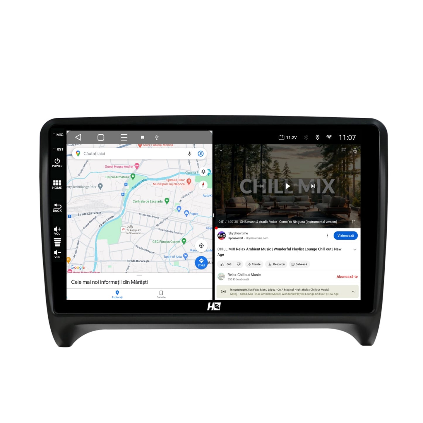 Navigatie HUB64 Audi TT, 4GB RAM, Android, Quadcore, DSP, GPS, Wi-FI, Carplay, Android Auto, USB, Bluetooth, Waze, Touchscreen, 9 inch