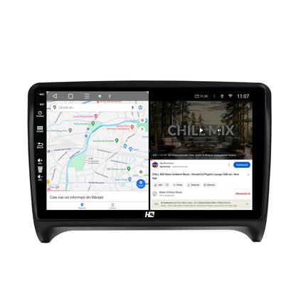 Navigatie HUB64 Audi TT, 4GB RAM, Android, Quadcore, DSP, GPS, Wi-FI, Carplay, Android Auto, USB, Bluetooth, Waze, Touchscreen, 9 inch