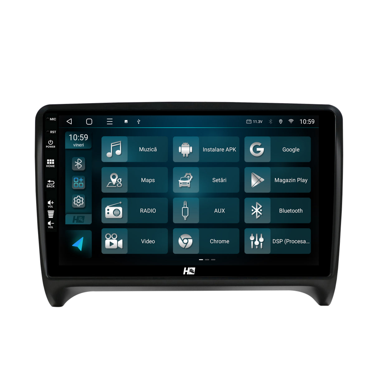 Navigatie HUB64 Audi TT, 4GB RAM, Android, Quadcore, DSP, GPS, Wi-FI, Carplay, Android Auto, USB, Bluetooth, Waze, Touchscreen, 9 inch