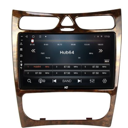 Navigatie HUB64 Benz CLK (W209) (2002-2006), 2GB RAM, Android, GPS, Wi-FI, Carplay, Android Auto, USB, Bluetooth, Radio, Waze, Touchscreen, 9 inch
