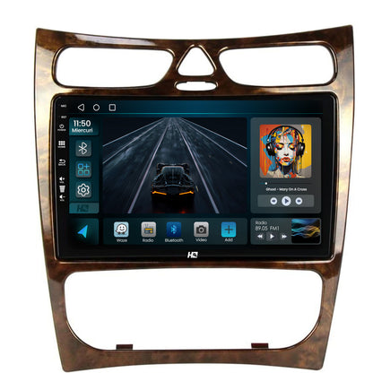 Navigatie HUB64 Benz CLK (W209) (2002-2006), 2GB RAM, Android, GPS, Wi-FI, Carplay, Android Auto, USB, Bluetooth, Radio, Waze, Touchscreen, 9 inch