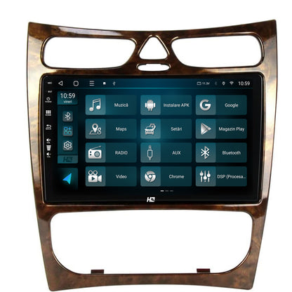 Navigatie HUB64 Benz CLK (W209) (2002-2006), 6GB RAM, Android, Octacore, Slot Sim 4G, DSP, GPS, Wi-FI, Carplay, Android Auto, USB, Bluetooth, Waze, Touchscreen, 9 Inch