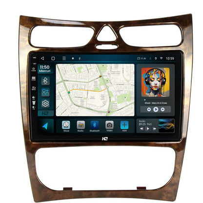 Navigatie HUB64 Benz CLK (W209) (2002-2005), 8GB RAM, Android, Octacore, Slot Sim 4G, DSP, GPS, Wi-FI, Carplay, Android Auto, USB, Bluetooth, Waze, Touchscreen, 9 Inch
