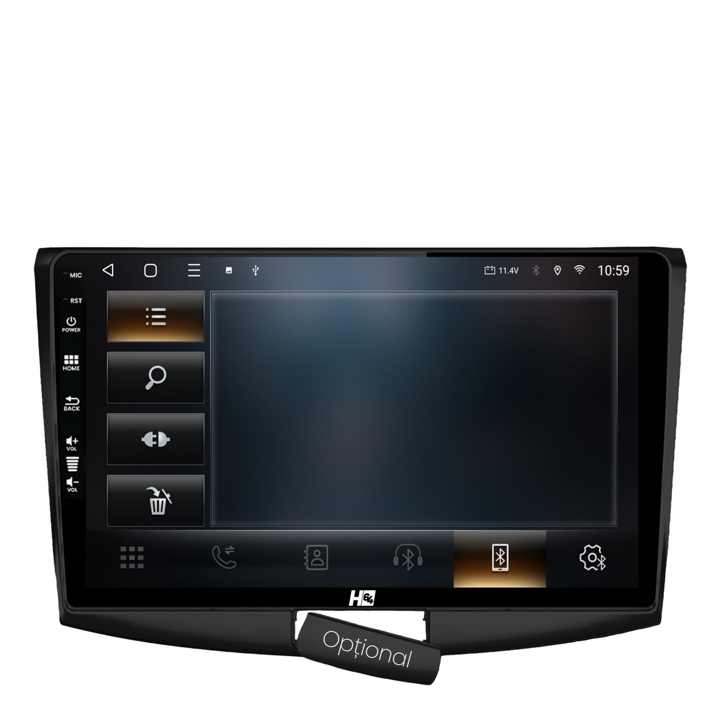 Navigatie HUB64 (BLACK) Volkswagen Passat B6 / B7 / CC, 2GB RAM, Android, GPS, Wi-FI, Carplay, Android Auto, USB, Bluetooth, Radio, Waze, Touchscreen, 10.1 inch