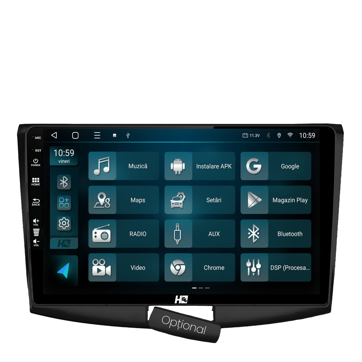 Navigatie HUB64 (BLACK) Volkswagen Passat B6 / B7 / CC, 2GB RAM, Android, GPS, Wi-FI, Carplay, Android Auto, USB, Bluetooth, Radio, Waze, Touchscreen, 10.1 inch
