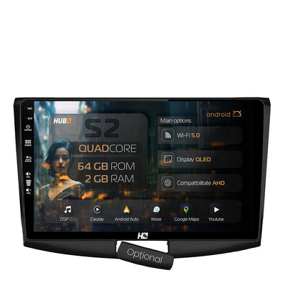 Navigatie HUB64 (BLACK) Volkswagen Passat B6 / B7 / CC, 2GB RAM, Android, GPS, Wi-FI, Carplay, Android Auto, USB, Bluetooth, Radio, Waze, Touchscreen, 10.1 inch