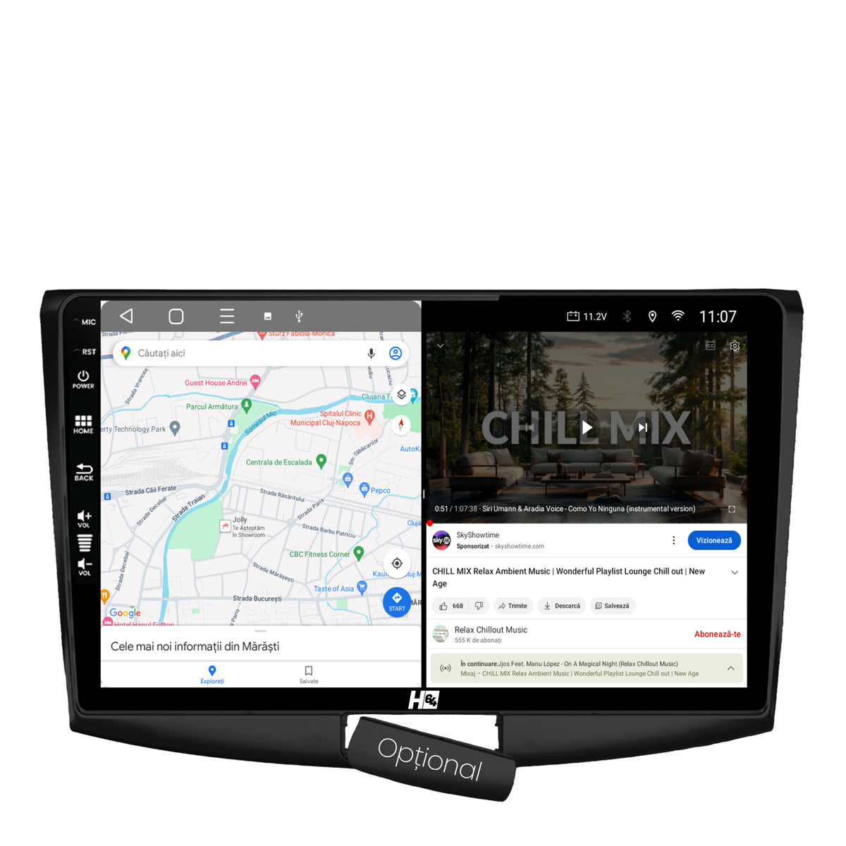 Navigatie HUB64 (BLACK) Volkswagen Passat B6 / B7 / CC, 8GB RAM, Android, Octacore, Slot Sim 4G, DSP, GPS, Wi-FI, Carplay, Android Auto, USB, Bluetooth, Waze, Touchscreen, 10.1 Inch