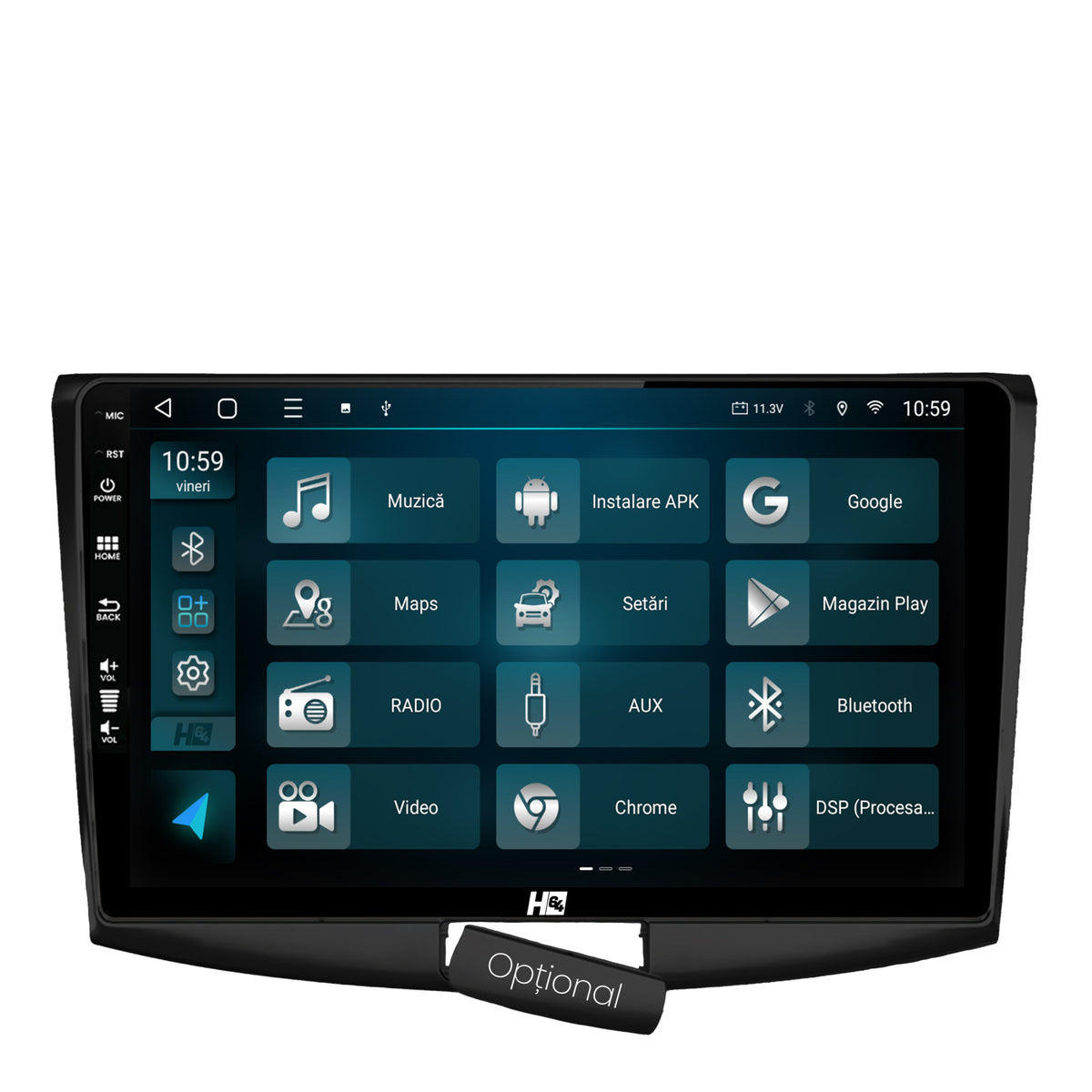 Navigatie HUB64 (BLACK) Volkswagen Passat B6 / B7 / CC, 8GB RAM, Android, Octacore, Slot Sim 4G, DSP, GPS, Wi-FI, Carplay, Android Auto, USB, Bluetooth, Waze, Touchscreen, 10.1 Inch