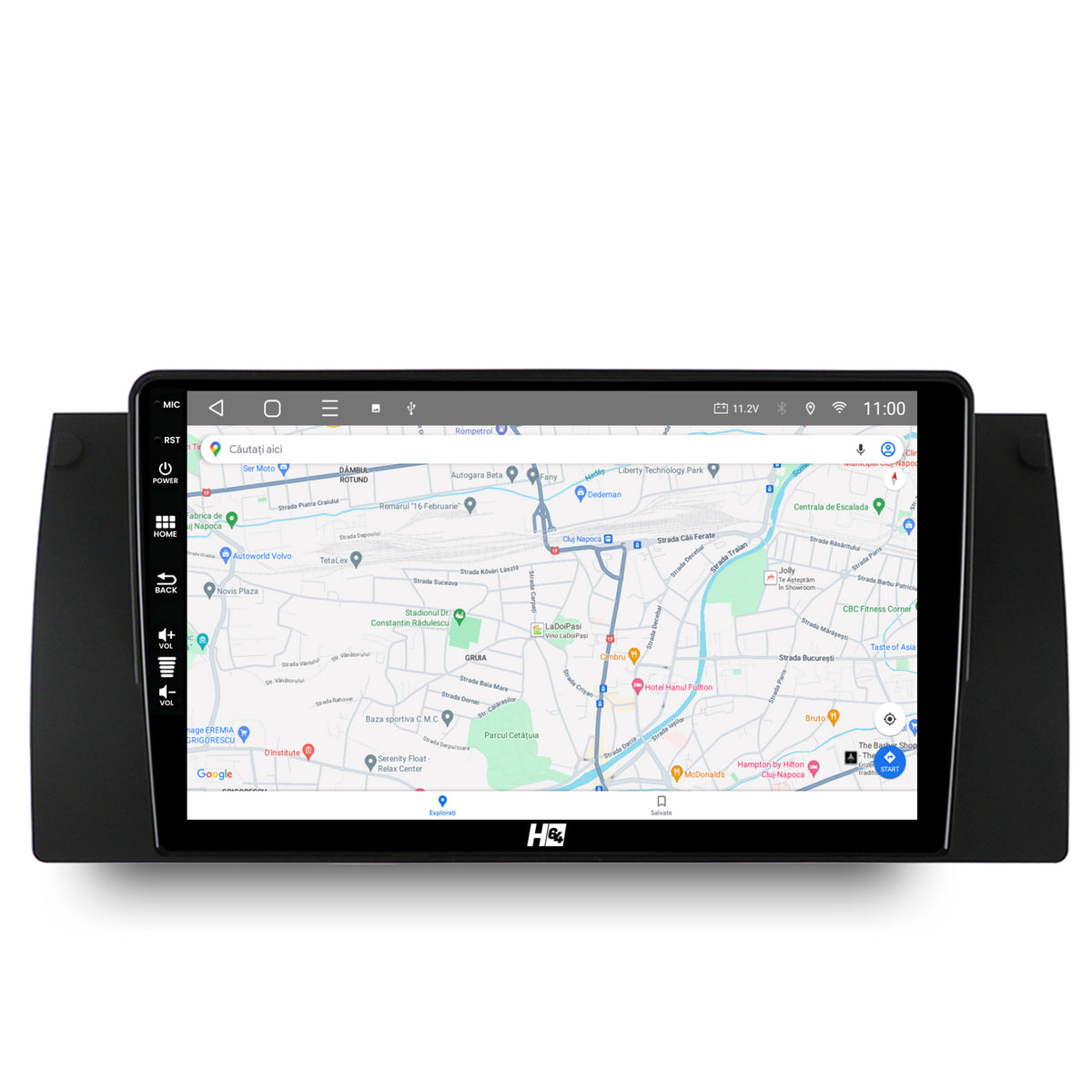 Navigatie HUB64 BMW E39/E53/E38, 2GB RAM, Android, GPS, Wi-FI, Carplay, Android Auto, USB, Bluetooth, Radio, Waze, Touchscreen, 9 inch