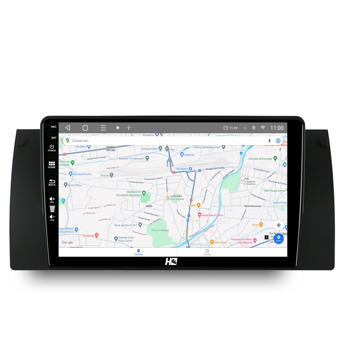 Navigatie HUB64 BMW E39/E53/E38, 2GB RAM, Android, GPS, Wi-FI, Carplay, Android Auto, USB, Bluetooth, Radio, Waze, Touchscreen, 9 inch