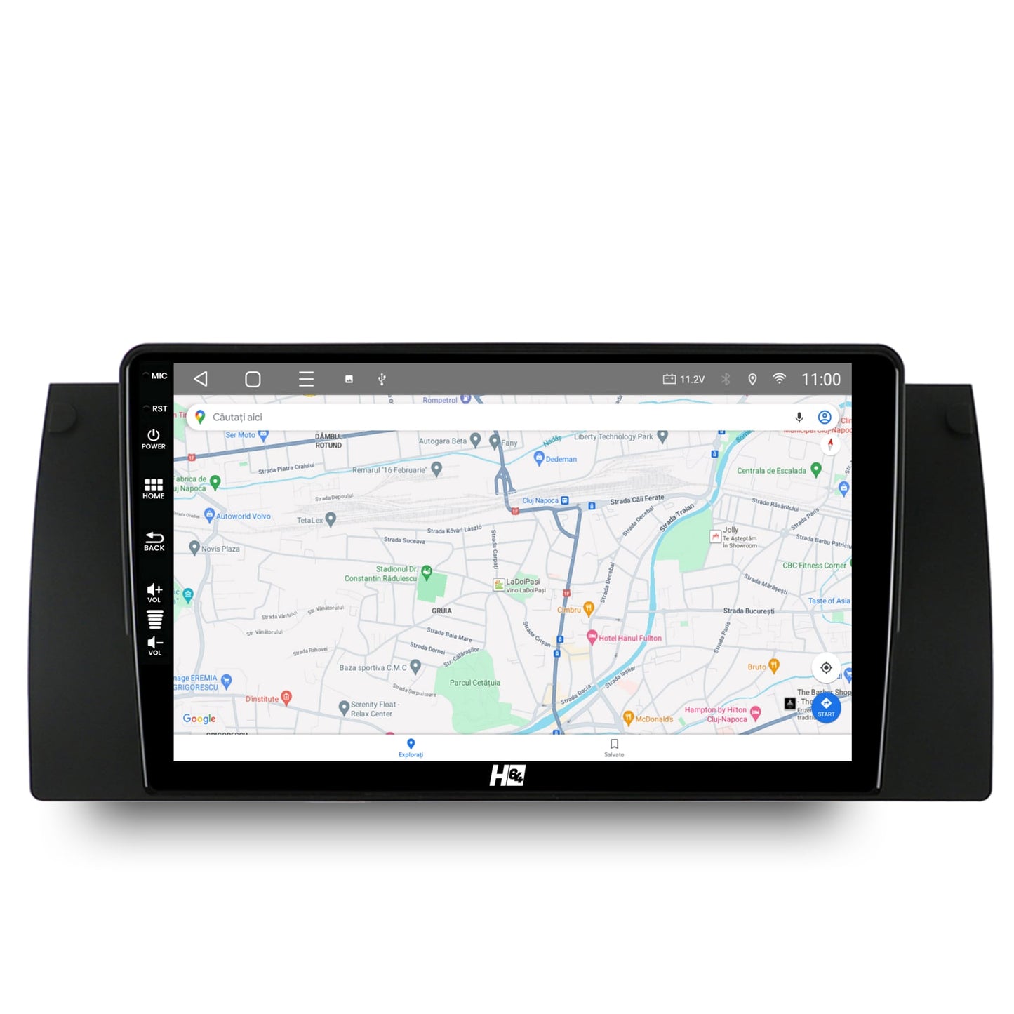 Navigatie HUB64 BMW E39/E53/E38, 4GB RAM, Android, Quadcore, DSP, GPS, Wi-FI, Carplay, Android Auto, USB, Bluetooth, Waze, Touchscreen, 9 inch