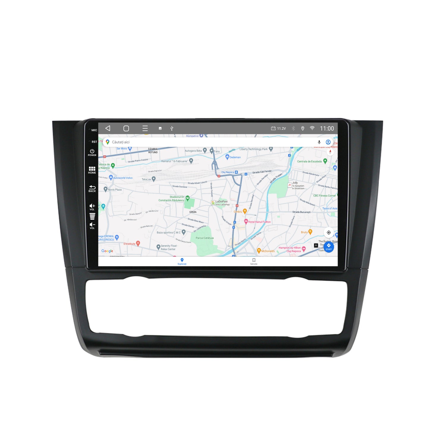 Navigatie HUB64 BMW Seria 1 E87 (2007-2011), Clima Automata, 2GB RAM, Android, GPS, Wi-FI, Carplay, Android Auto, USB, Bluetooth, Radio, Waze, Touchscreen, 9 inch