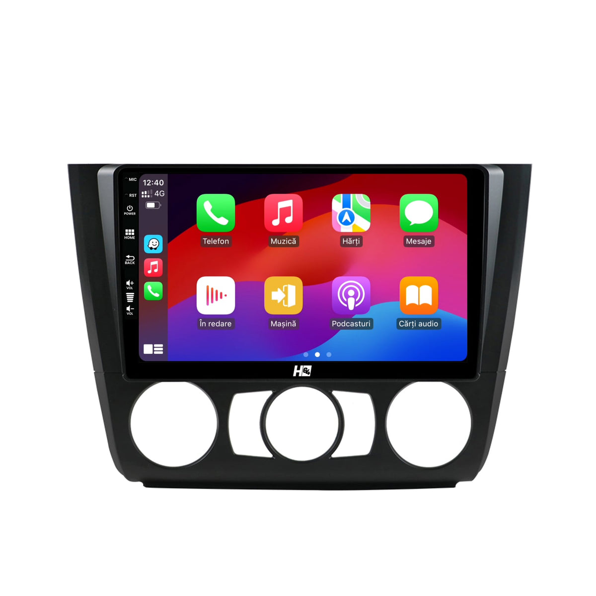 Navigatie HUB64 BMW Seria 1 E87 (2007-2011), Clima Manuala, 4GB RAM, Android, Octacore, Slot Sim 4G, DSP, GPS, Wi-FI, Carplay, Android Auto, USB, Bluetooth, Waze, Touchscreen, 9 inch