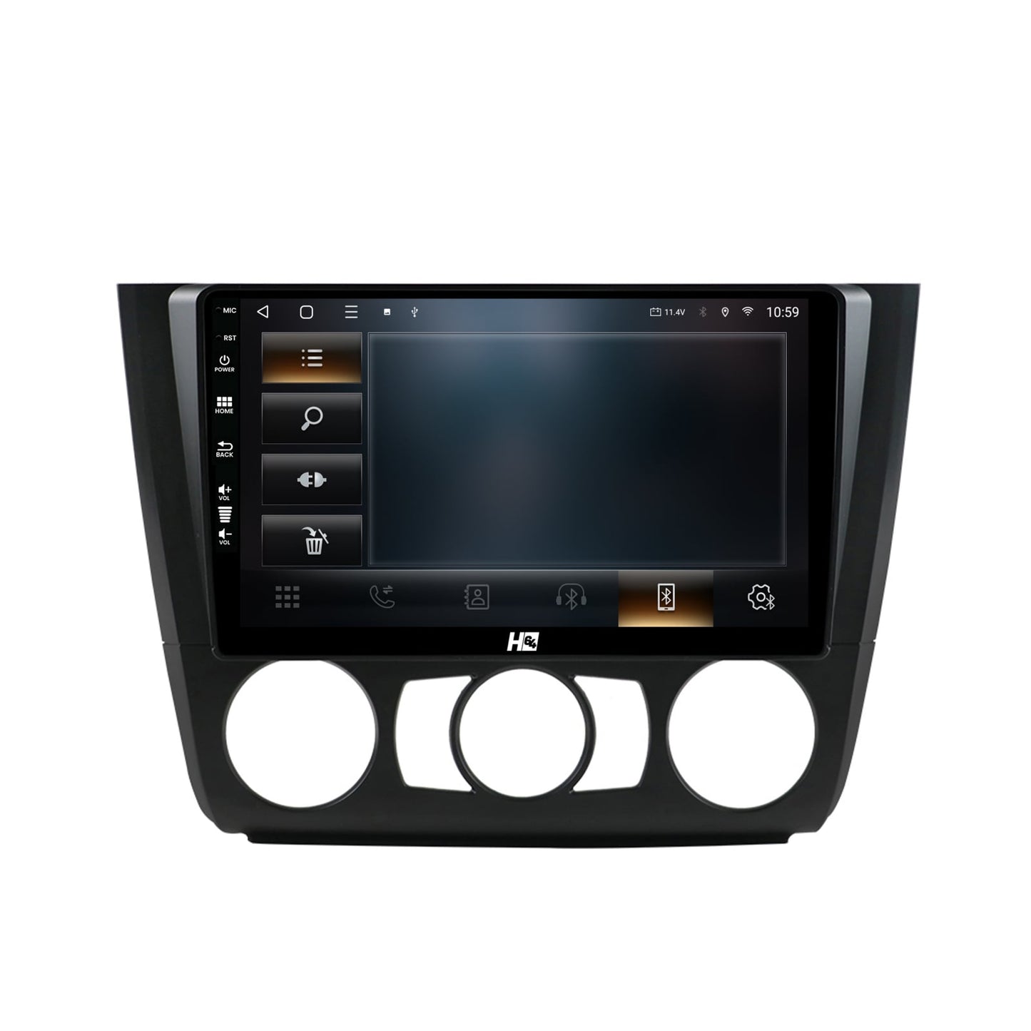 Navigatie HUB64 BMW Seria 1 E87 (2007-2011), Clima Manuala, Android, Octacore / 6GB RAM + 128GB ROM, 9 Inch - HB-649006+AD-BGRKIT398