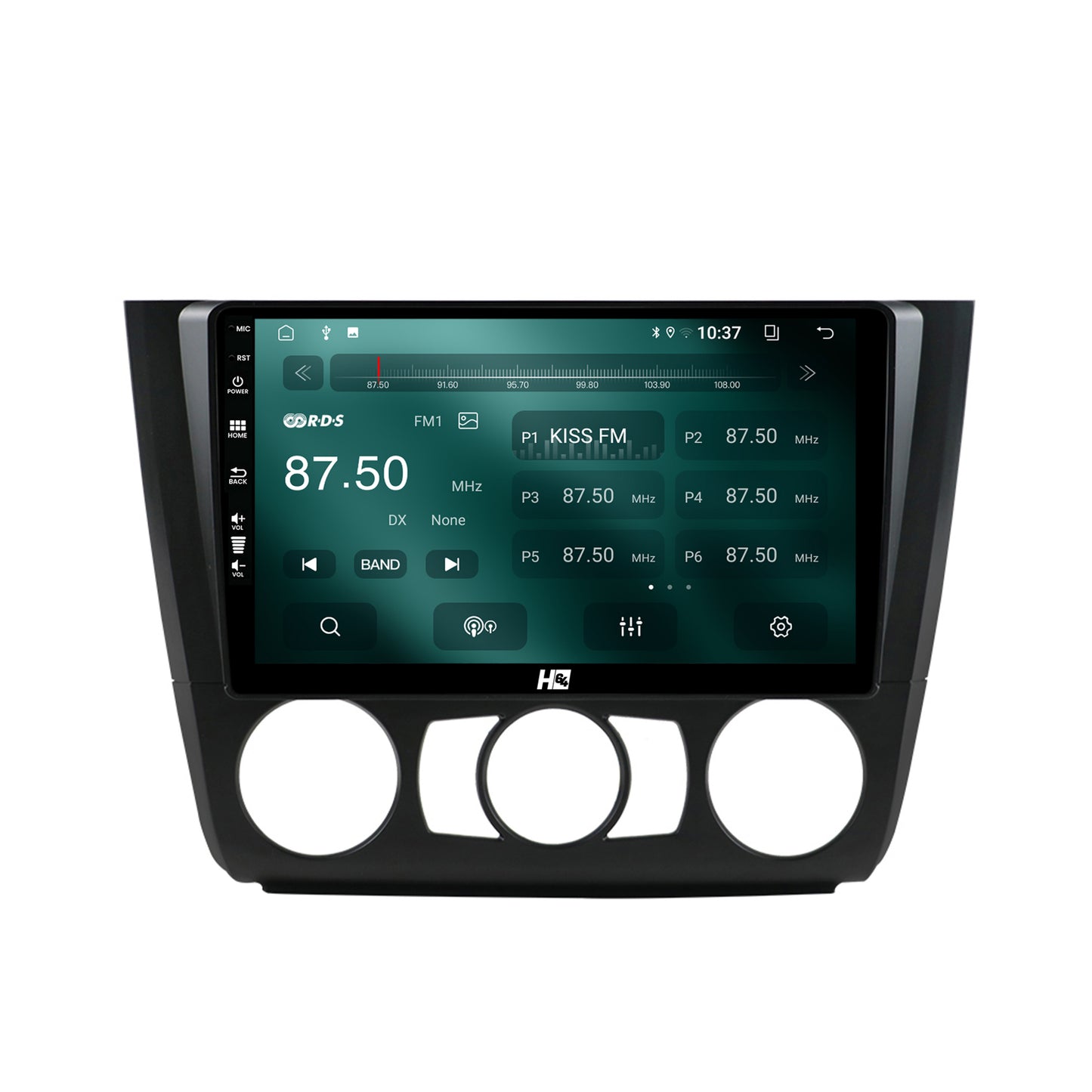 Navigatie HUB64 BMW Seria 1 E87 (2007-2011), Clima Manuala, 2GB RAM, Android, GPS, Wi-FI, Carplay, Android Auto, USB, Bluetooth, Radio, Waze, Touchscreen, 9 inch