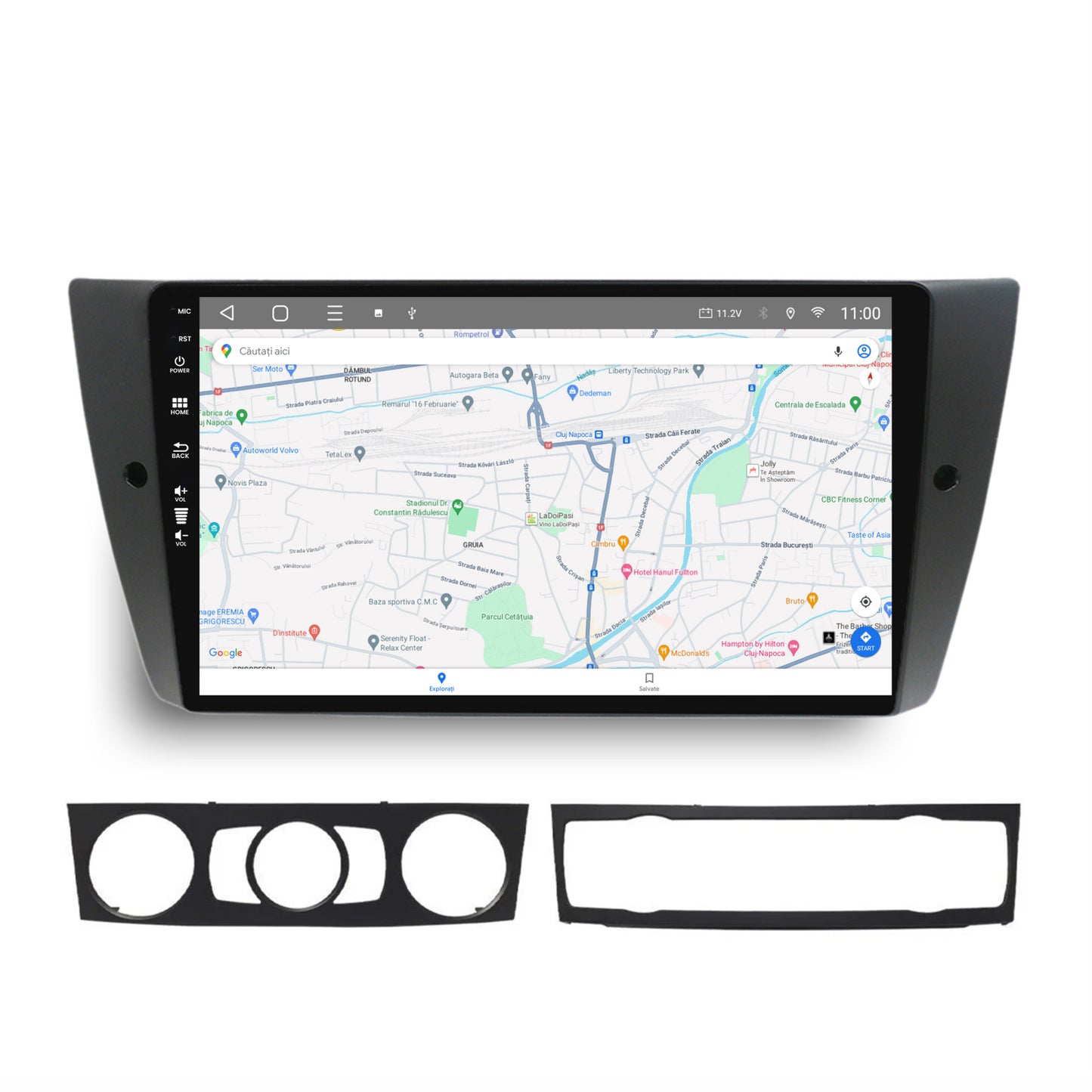 Navigatie HUB64 BMW Seria 3 E90, E91, E92, 4GB RAM, Android, Octacore, Slot Sim 4G, DSP, GPS, Wi-FI, Carplay, Android Auto, USB, Bluetooth, Waze, Touchscreen, 9 inch